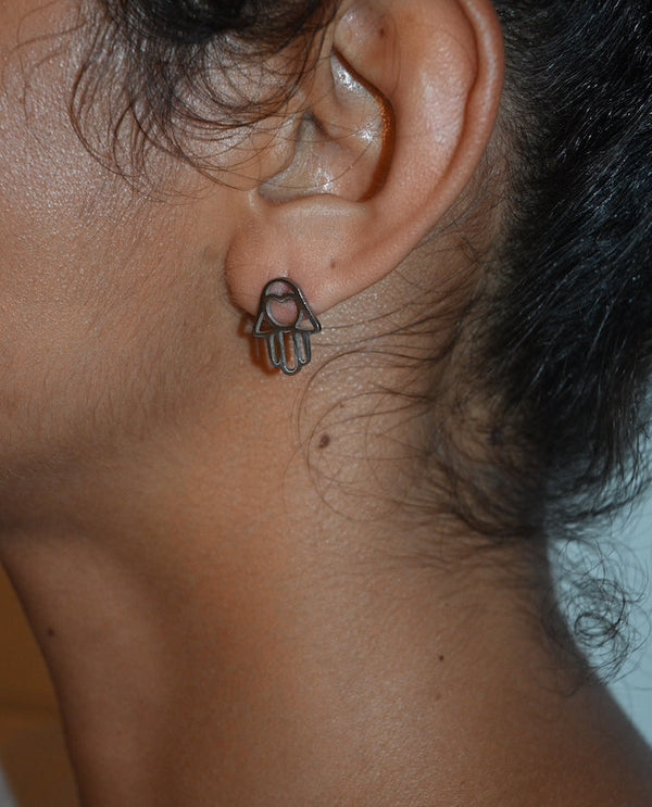 Hamsa Stud Earring