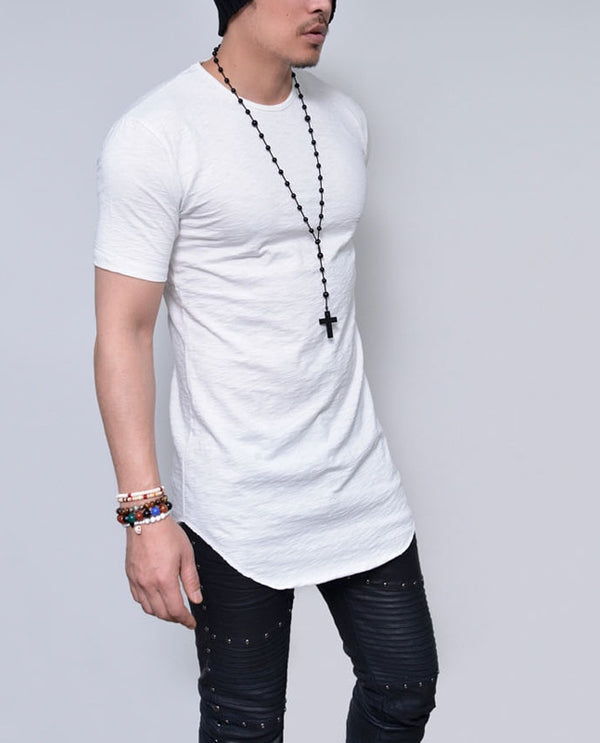 Scalloped White T-shirt